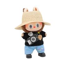 Conjunto De Roupas Para Boneca Labubu Em Vinil: Suéter, Calça Jeans, Chapéu De Palha E Sapatos Conjunto De Roupas Para Boneca Labubu Em Vinil: Suéter, Calça Jeans, Chapéu De Palha E Sapatos