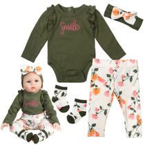 Conjunto de Roupas para Boneca Reborn Pedolltree (43-56cm) - Verde Militar
