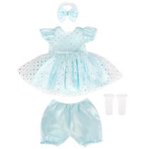 Conjunto de Roupas para Boneca Reborn WOOROY - Vestido Azul Princesa (40-55cm)