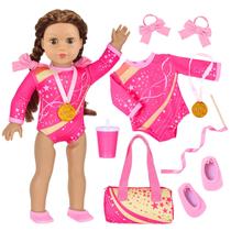 Conjunto de Roupas para Boneca UNICORN ELEMENT Ginástica 18 Polegadas 8 Peças