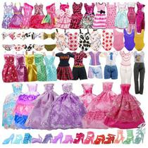 Conjunto de roupas para bonecas Barbie de 30 cm - pacote de 35, feito à mão