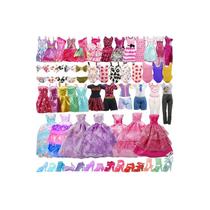 Conjunto de roupas para bonecas Barbie, feito à mão, renda acetinada, tul de seda