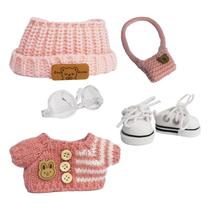Conjunto de roupas para bonecas de 15 cm e 17 cm, roupa de crochê ZitoneBrix Conjunto de roupas para bonecas de 15 cm e 17 cm, roupa de crochê ZitoneBrix