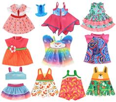 Conjunto de roupas para bonecas ebuddy Fashion 10-14,5 polegadas e 10 conjuntos