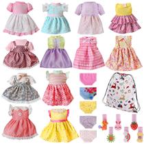 Conjunto de roupas para bonecas MLCnles Alive Baby 30-40 cm com grampo de cabelo e bolsa Conjunto de roupas para bonecas MLCnles Alive Baby 30-40 cm com grampo de cabelo e bolsa