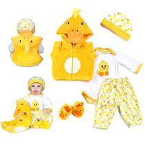 Conjunto de roupas para bonecas Reborn Baby Dolls de 45 a 48 cm Pedolltree Yellow Duck