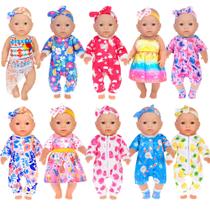 Conjunto de roupas para bonecas recém-nascidas de 40 a 43 cm - 10 conjuntos - ebuddy