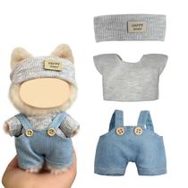 Conjunto de roupas para bonecas, terno moderno YUFUDUO, macacão e chapéu de 17 cm