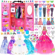 Conjunto de roupas para bonecas Wardrobe ebuddy Fashion para bonecas de 11,5 polegadas
