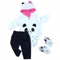 Conjunto de roupas para Reborn Baby Doll Girl de 17 a 22 polegadas com 4 peças de panda