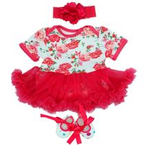 Conjunto de roupas para Reborn Baby Doll Girl de 43 a 56 cm com vestido e faixa de cabelo