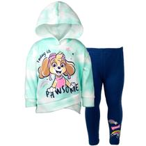 Conjunto de roupas Paw Patrol Skye, pulôver com capuz e leggings 4T