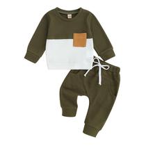 Conjunto de roupas Pivanzore Baby Boy Fall Winter Waffle Knit 18-24M Conjunto de roupas Pivanzore Baby Boy Fall Winter Waffle Knit 18-24M