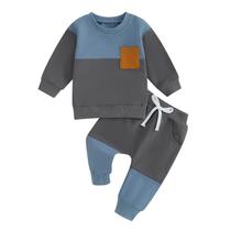 Conjunto de roupas Pivanzore Baby Boy Fall Winter Waffle Knit 3-4T