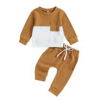 Conjunto de roupas Pivanzore Baby Boy outono inverno 18-24 meses marrom Conjunto de roupas Pivanzore Baby Boy outono inverno 18-24 meses marrom