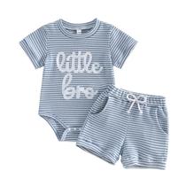 Conjunto de roupas Polinkety Newborn Baby Boy Summer Little Bro 9-12M Conjunto de roupas Polinkety Newborn Baby Boy Summer Little Bro 9-12M