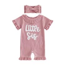 Conjunto de roupas Polinkety Newborn Baby Girl Romper rosa 3-6 meses Conjunto de roupas Polinkety Newborn Baby Girl Romper rosa 3-6 meses