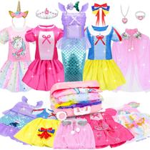 Conjunto de roupas Princess Dress Up JEMSHE para meninas de 3 a 8 anos, 16 unidades