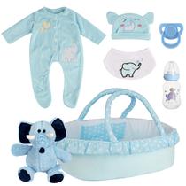 Conjunto de roupas Reborn Baby Doll com berço para bonecas de 40-50 cm