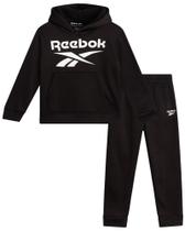 Conjunto de roupas Reebok Baby Boys, 2 peças, moletom com capuz e corredores, tamanho 7 Conjunto de roupas Reebok Baby Boys, 2 peças, moletom com capuz e corredores, tamanho 7