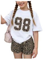 Conjunto de roupas RoseSeek Girl's Summer Outfits 10Y Camo Conjunto de roupas RoseSeek Girl's Summer Outfits 10Y Camo