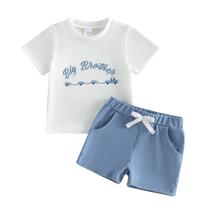 Conjunto de roupas RSRZRCJ Little Brother Big Brother Summer Blue Conjunto de roupas RSRZRCJ Little Brother Big Brother Summer Blue