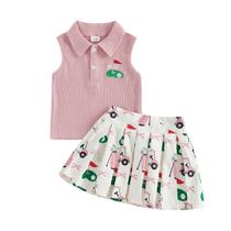 Conjunto de roupas RSRZRCJ Toddler Baby Girl Golf Outfit 2-3T rosa claro Conjunto de roupas RSRZRCJ Toddler Baby Girl Golf Outfit 2-3T rosa claro