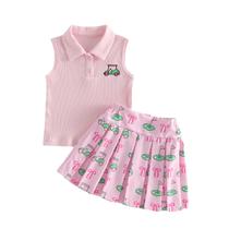 Conjunto de roupas RSRZRCJ Toddler Baby Girl Golf sem mangas 6-7T rosa Conjunto de roupas RSRZRCJ Toddler Baby Girl Golf sem mangas 6-7T rosa