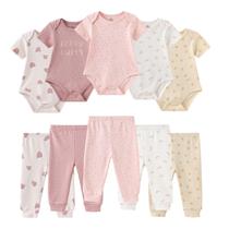 Conjunto de Roupas Ruliby para Bebê Menina (0-3 Meses) - Macacão e Calça