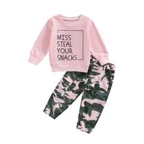 Conjunto de roupas Sejardin Toddler Baby Girl Fall Letter Print Conjunto de roupas Sejardin Toddler Baby Girl Fall Letter Print