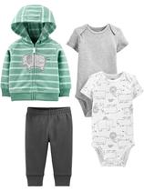 Conjunto de roupas Simple Joys by Carter's Baby, 4 peças, 12 meses