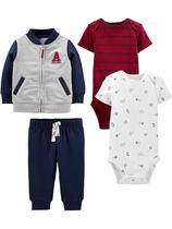 Conjunto de roupas Simple Joys by Carter's Baby Boys 4 peças 6-9M Conjunto de roupas Simple Joys by Carter's Baby Boys 4 peças 6-9M