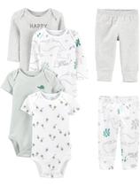 Conjunto de roupas Simple Joys by Carter's unissex de 6 peças de 0 a 3 meses Conjunto de roupas Simple Joys by Carter's unissex de 6 peças de 0 a 3 meses