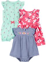 Conjunto de roupas Simple Joys da Carter's Baby Girls de 0 a 3 meses Conjunto de roupas Simple Joys da Carter's Baby Girls de 0 a 3 meses