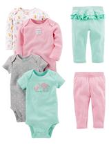 Conjunto de roupas Simple Joys da Carter's Baby Girls de 6 a 12 meses Conjunto de roupas Simple Joys da Carter's Baby Girls de 6 a 12 meses