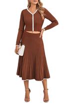 Conjunto de roupas: suéter feminino Pink Queen, saia plissada