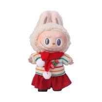 Conjunto De Roupas Temáticas De Natal Para Boneca Labubu De 15/17cm Com Tema De Cervo Vermelho, Conjunto De Roupas Temáticas De Natal Para Boneca Labubu De 15/17cm Com Tema De Cervo Vermelho,
