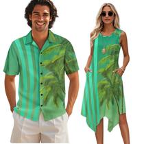 Conjunto de roupas TOADDITDO Palm Tree Print para casais
