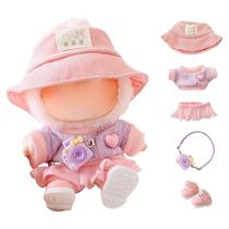 Conjunto de roupas TOU-BEGUIN Labubu Dolls 15 cm 17 cm 5 peças Conjunto de roupas TOU-BEGUIN Labubu Dolls 15 cm 17 cm 5 peças