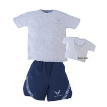 Conjunto de roupas Trooper Clothing Kids Air Force PT Shirt/Shorts