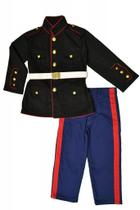 Conjunto de roupas Trooper Kids Marine Dress Blues, 3 peças - azul e preto
