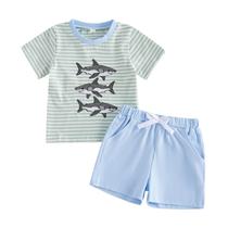Conjunto de roupas vchoohler Baby Boy Shorts bordados Conjunto de roupas vchoohler Baby Boy Shorts bordados