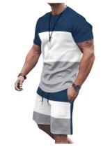 Conjunto de roupas WDIRARA, camiseta masculina de manga curta e shorts de 2 peças Conjunto de roupas WDIRARA, camiseta masculina de manga curta e shorts de 2 peças