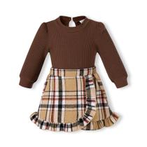Conjunto de roupas YOUNGER TREE, saia de malha para meninas