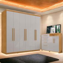 Conjunto de Roupeiro e Cômoda Itaúnas Naturalle Off White Conjunto de Roupeiro e Cômoda Itaúnas Naturalle Off White