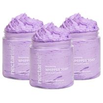 Conjunto de sabonete batido e manteiga de barbear Nectar Life Lavender x3 Conjunto de sabonete batido e manteiga de barbear Nectar Life Lavender x3