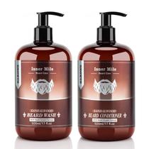 Conjunto de sabonete e condicionador de barba ISNER MILE com biotina 500mL Conjunto de sabonete e condicionador de barba ISNER MILE com biotina 500mL