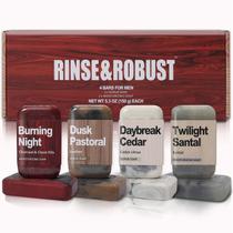 Conjunto de sabonetes, enxágue e esfoliante robusto 4 em 1, 4 unidades para homens Conjunto de sabonetes, enxágue e esfoliante robusto 4 em 1, 4 unidades para homens