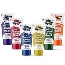Conjunto de sabonetes Finger Paint Tub Works Bathtub, pacote com 6 cores brilhantes
