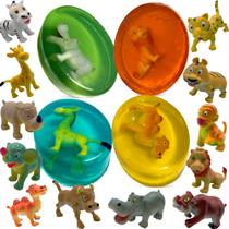 Conjunto de sabonetes Relaxcation para crianças com brinquedos de animais engraçados no interior